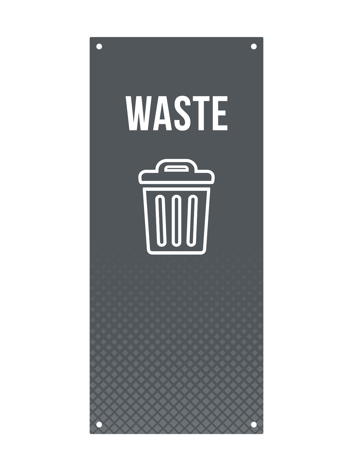 FUSION – Sign – Door – Waste – Dark Grey