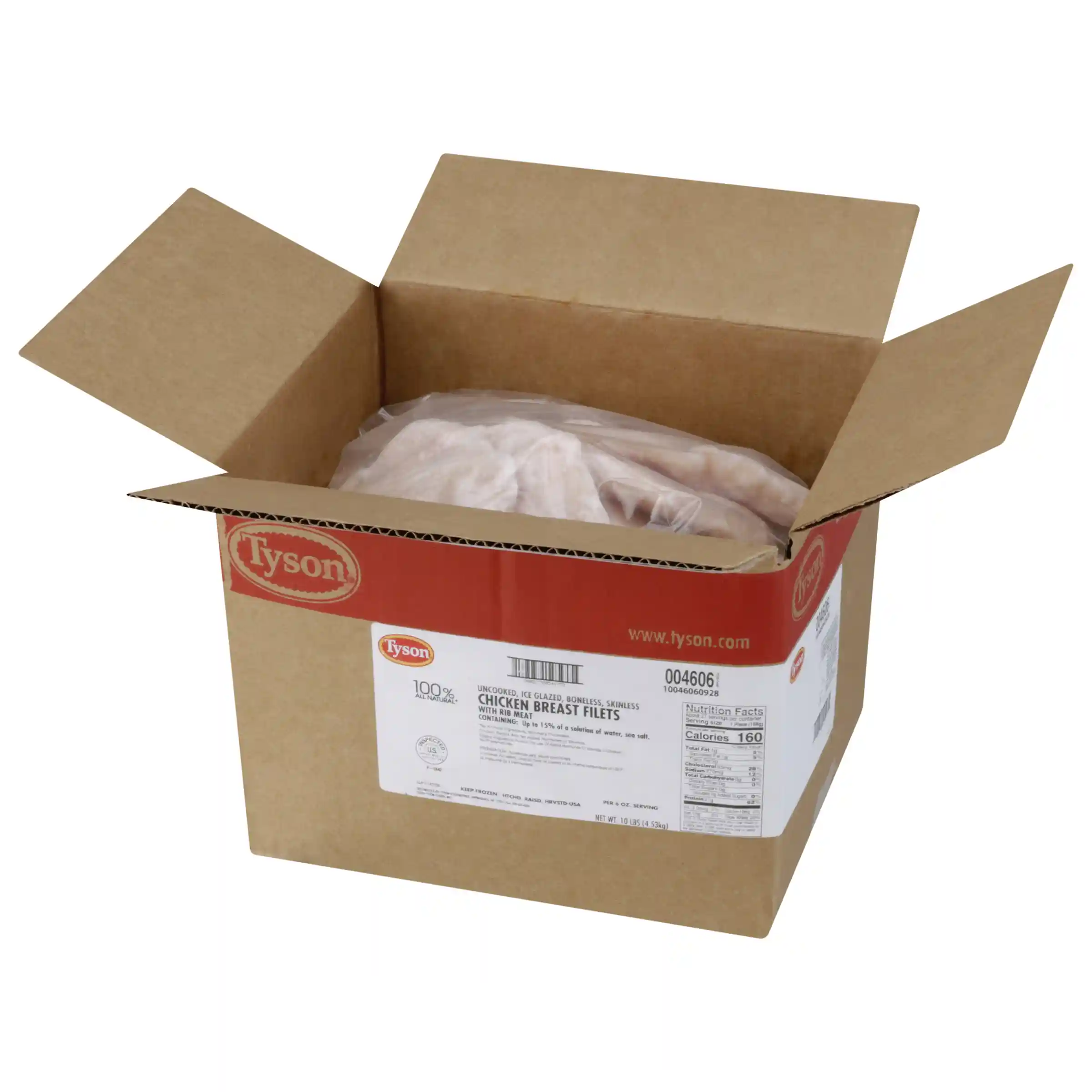  Tyson® Uncooked, Ice Glazed Boneless Skinless Chicken Breast Filets with Rib Meat_image_4