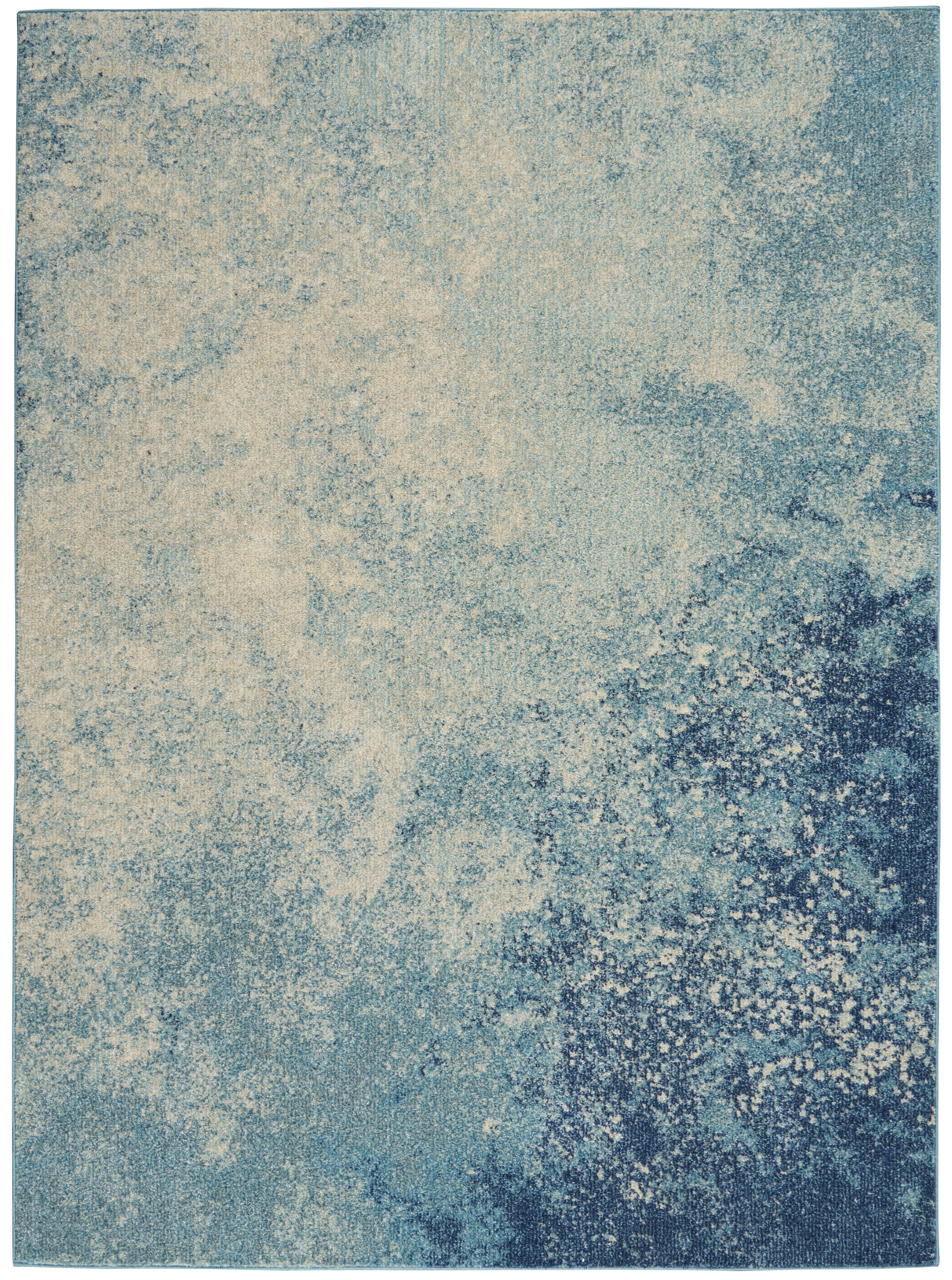 Nourison Passion 5'3" x 7'3" Navy Light Blue Modern Indoor Rug