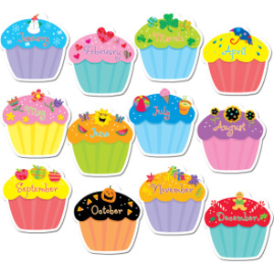 Designer Cut-Outs, Cupcakes, 10"