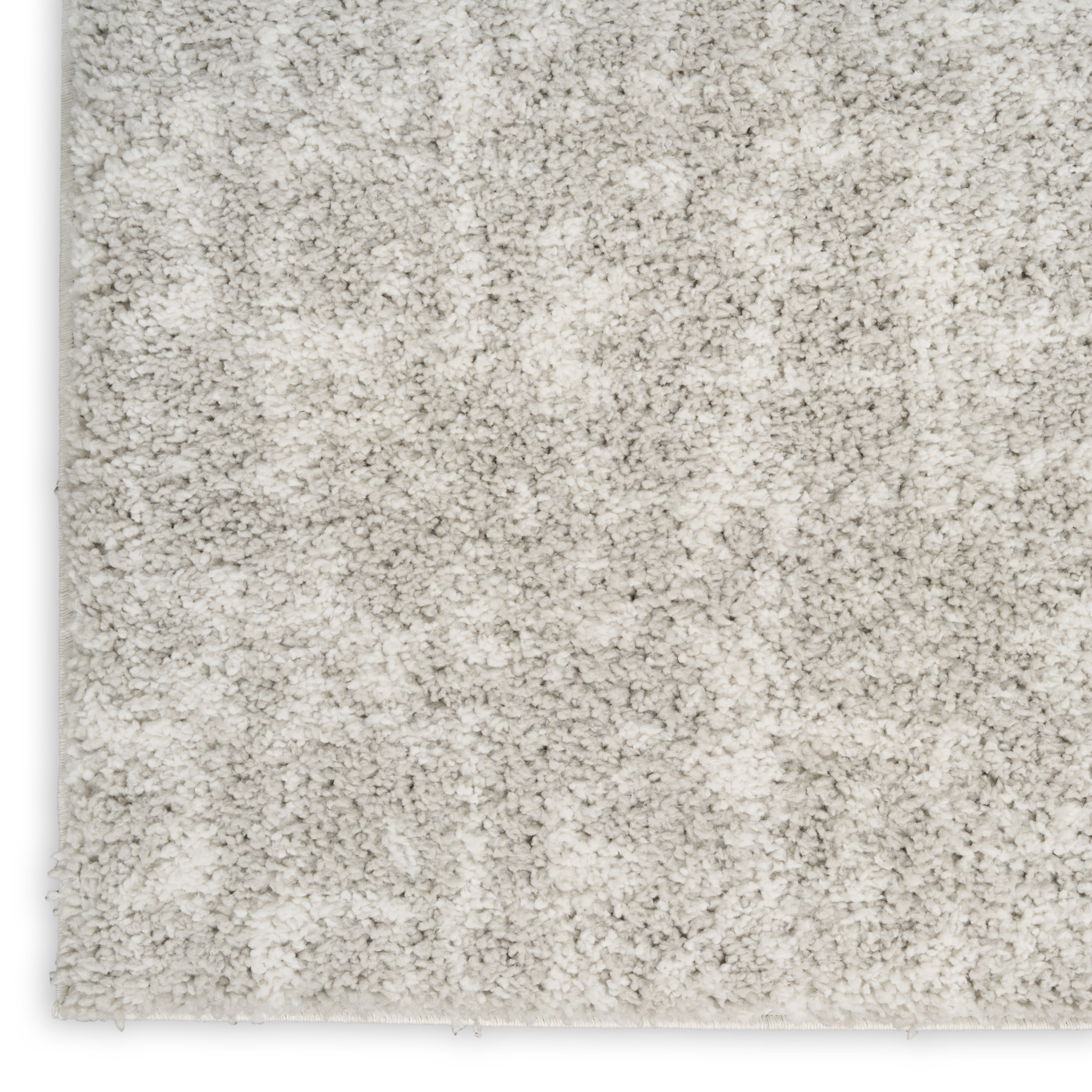 Nourison Modern Shag 3'11" x 5'11" Grey Ivory Modern Indoor Rug