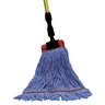 Hillyard, Cotton Looped-End Wet Mop Head with 5" Headband, Large, Blue