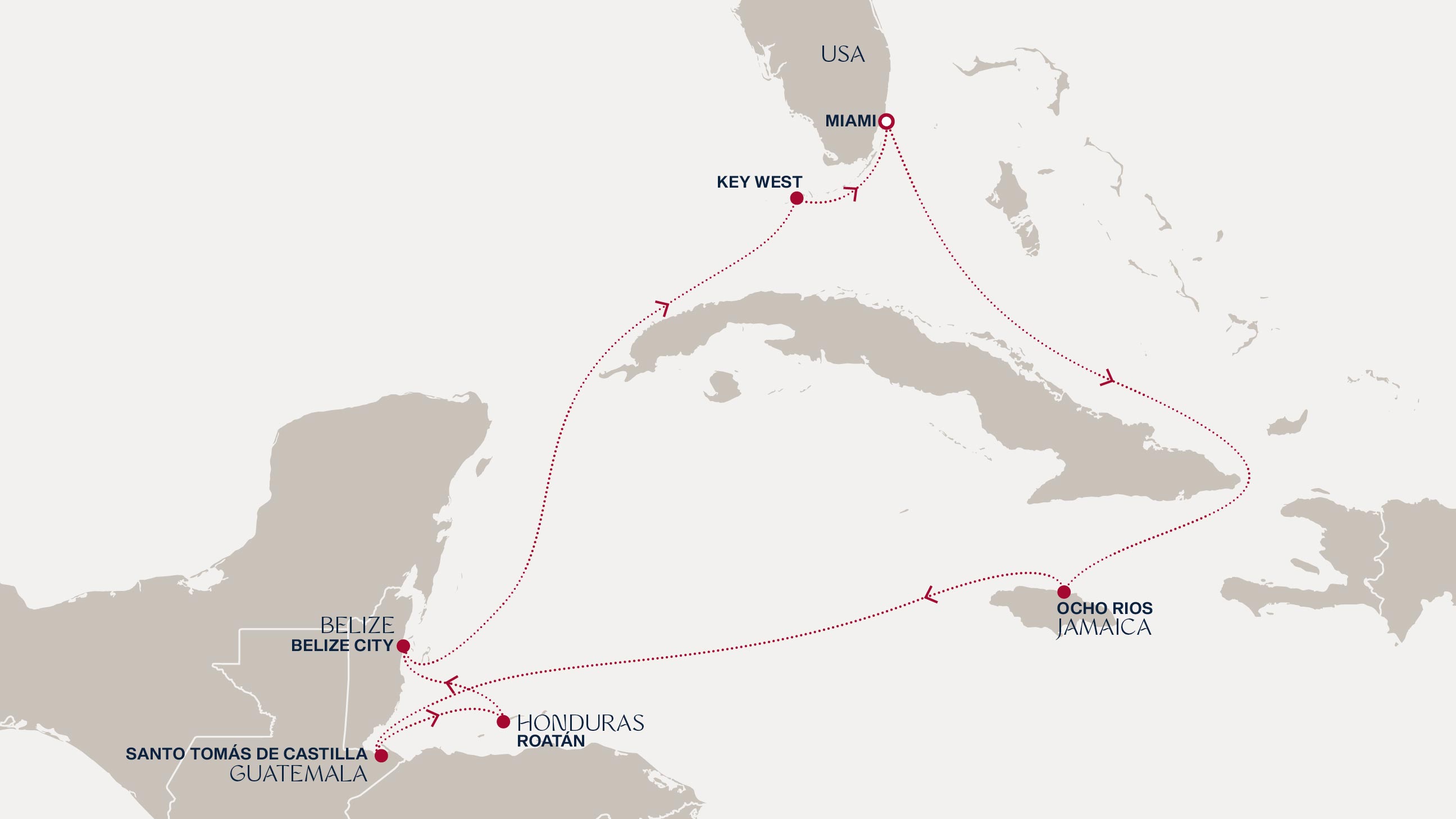 Itinerary map