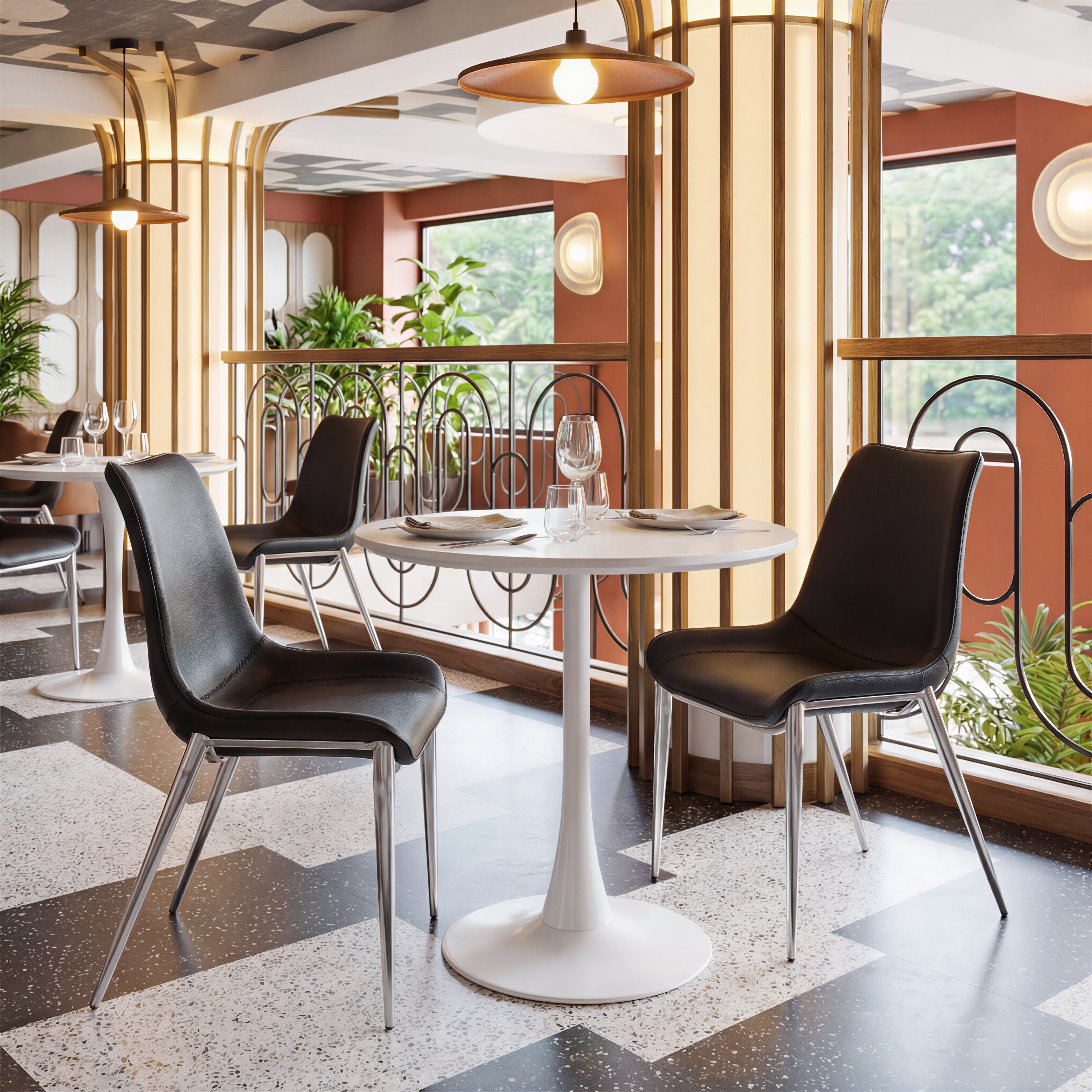 Magnus Dining Chair (Set of 2) Black & Silver product image
