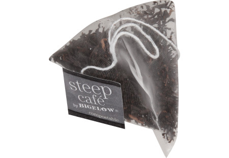 steep cafe by Bigelow full leaf english breakfast decaffeinated black tea pyramid bag