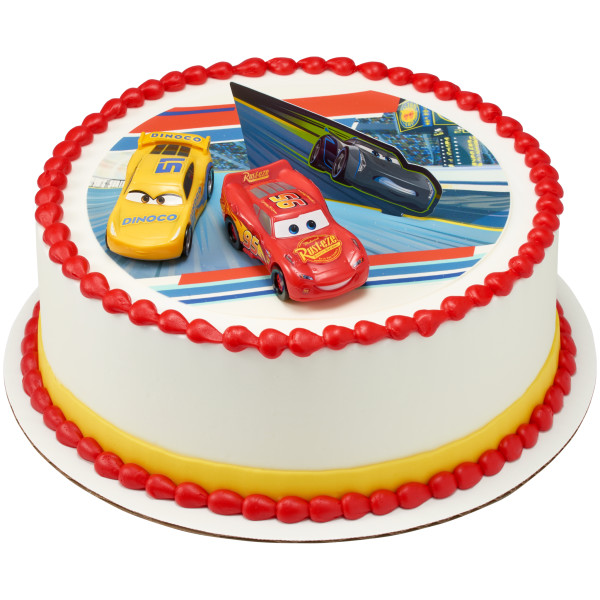 Disney and Pixar's Cars 3 Ahead of The Curve PhotoCake® Edible Image® DecoSet® Background