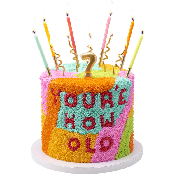 ? Mini Gold Numeral Candles