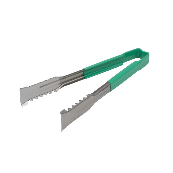Pinza monobloc VERSAGRIP® de acero inoxidable de 24  cm con mango Kool-Touch® de verde