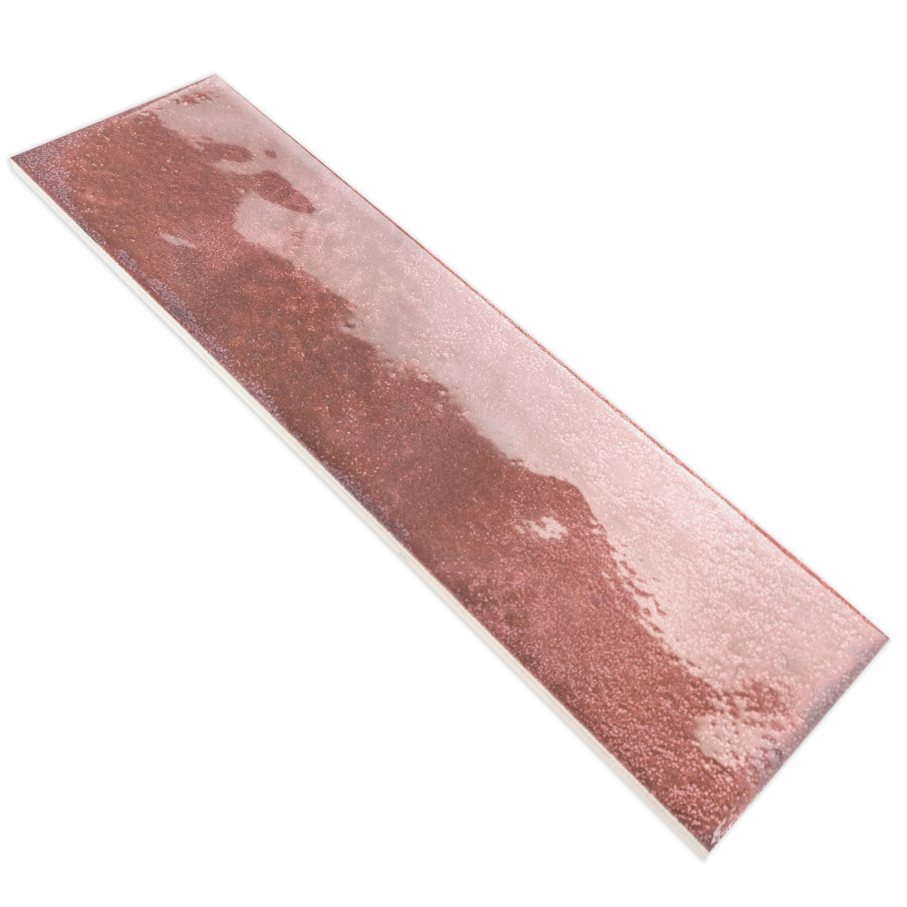 Luca Garnet with Antimicrobial Glaze 3-1/8 in. x 12-3/8 in. Ceramic Wall Tile