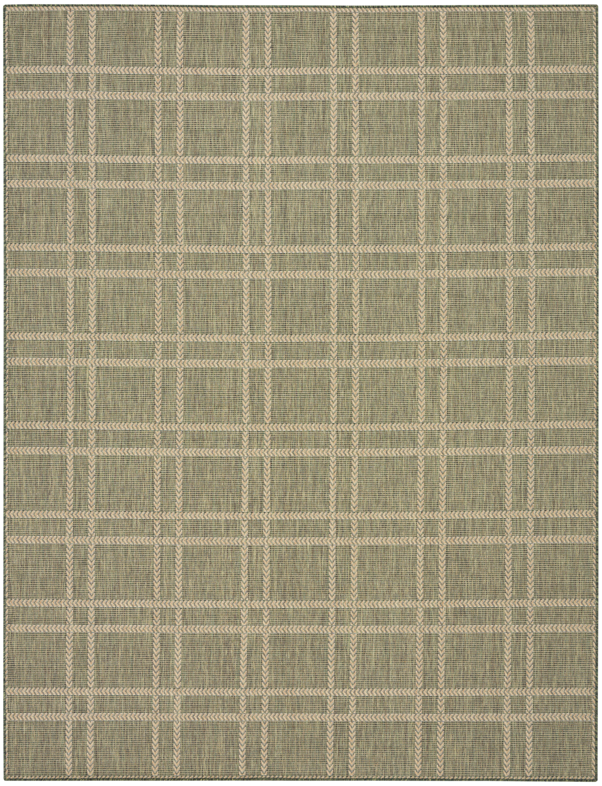 Nourison Horizon Indoor/Outdoor 8' x 10' Green Modern Rug