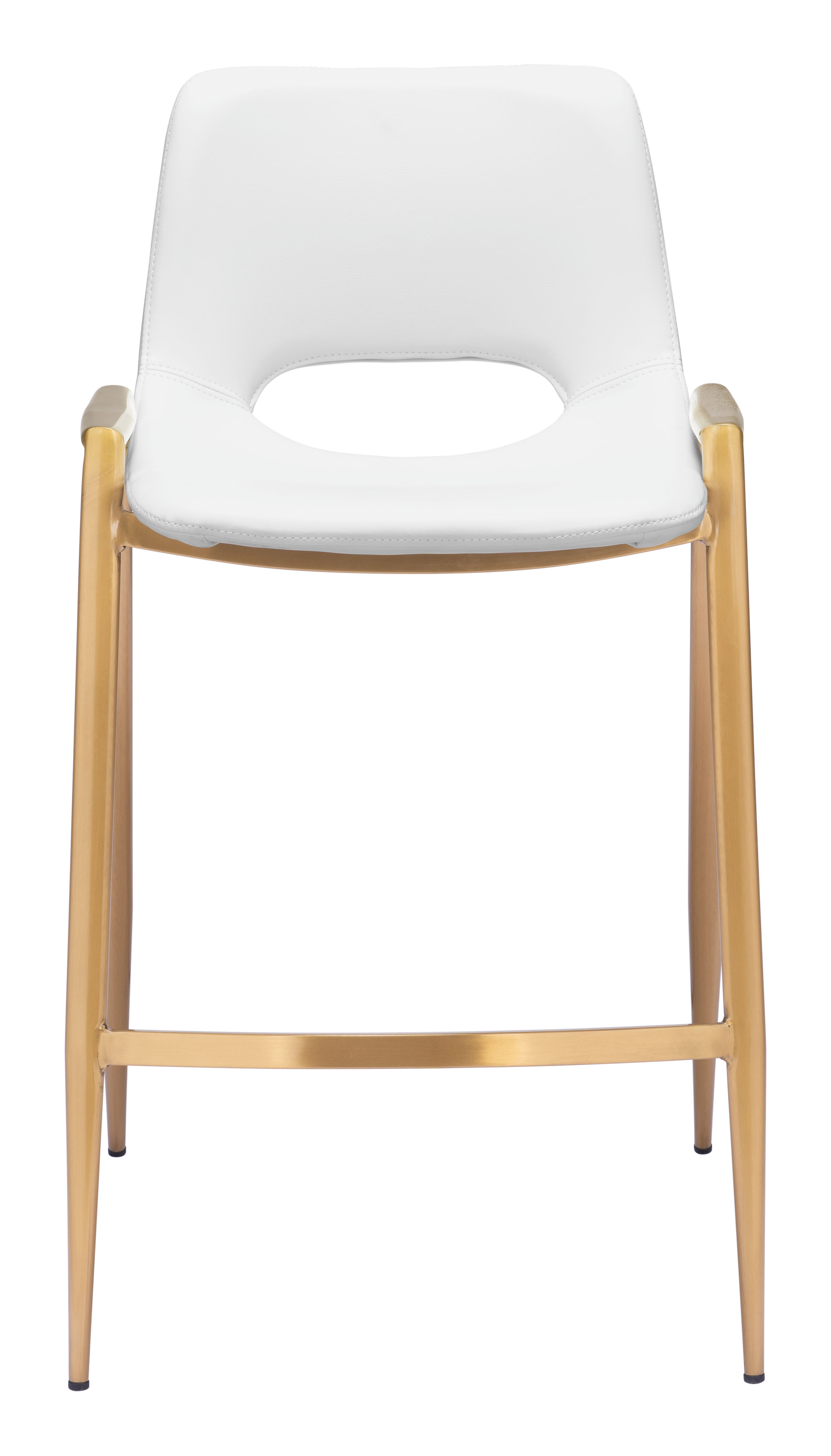 Desi Counter Stool (Set of 2) White & Gold product image