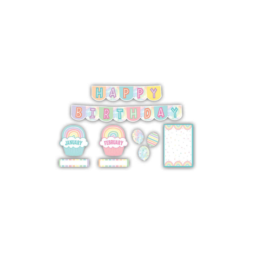 Pastel Pop Happy Birthday Mini Bulletin Board Set - TCR8415