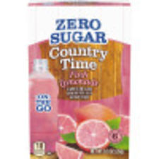 Country Time Zero Sugar Pink Lemonade Drink Mix, 6 ct On-the-Go Packets