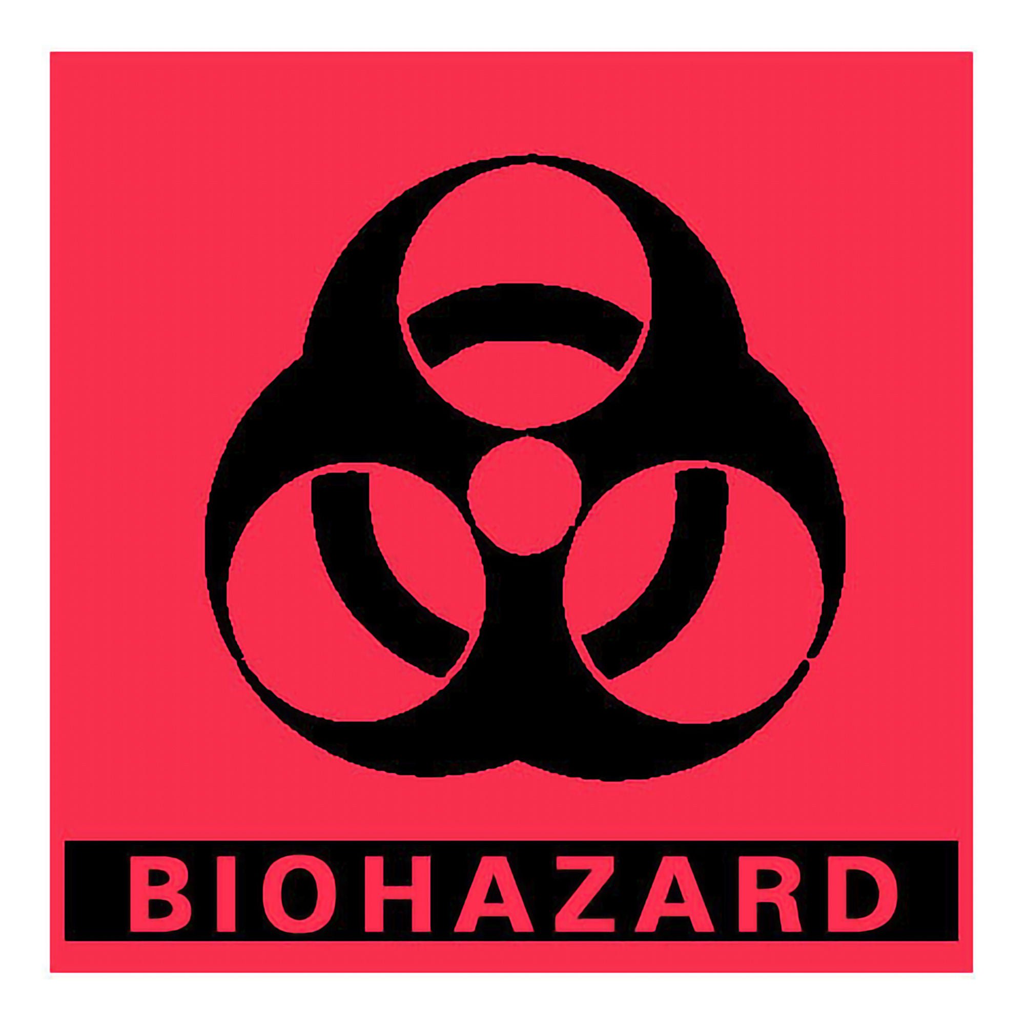 Barkley® Biohazard Warning Label, 5 x 5 Inch