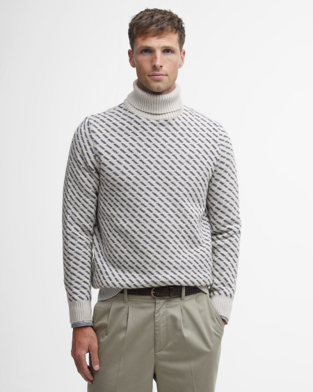 Maglione Masham a collo alto con risvolto
