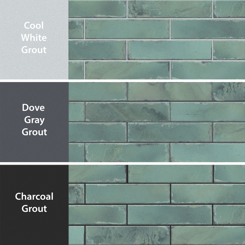 Luca Jade with Antimicrobial Glaze 3-1/8 in. x 12-3/8 in. Ceramic Wall Tile