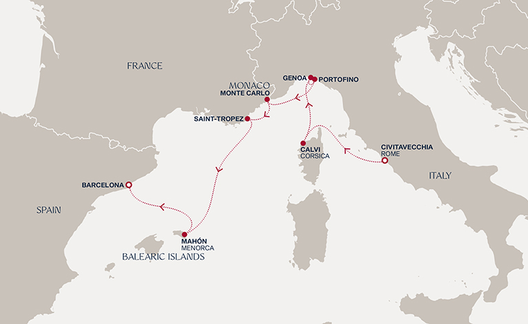 Itinerary map