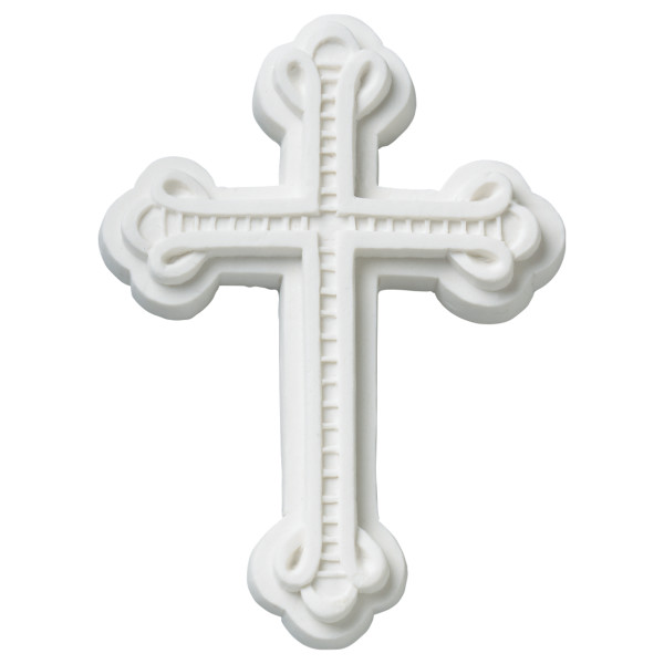 Ornate Cross - Red 3 Free Gum Paste Layon