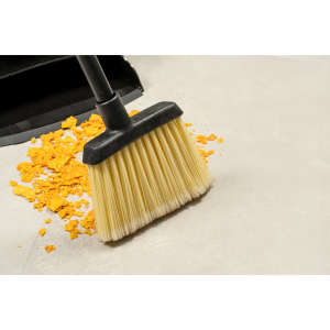 Carlisle, Duo-Sweep, 12in, Medium Duty Flagged Angled Broom Head, Polypropylene Bristles, Natural