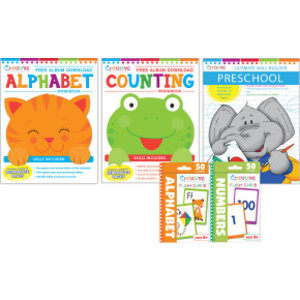 Preschool Skills Workbook & Flashcard Bundle