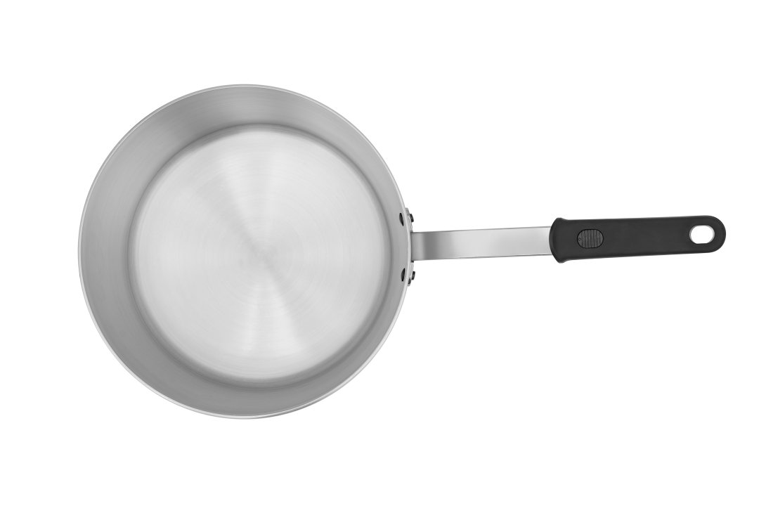 10-quart Wear-Ever® tapered aluminum saucepan with natural finish and silicone handle