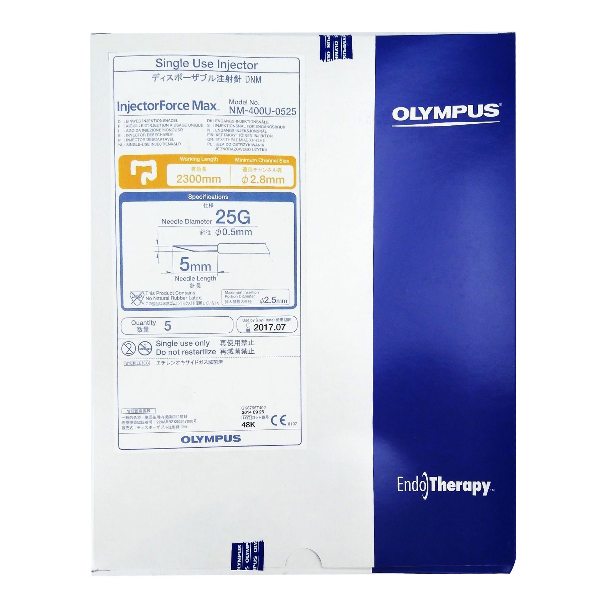 Olympus America Inc Hemostasis Needle, 25 Gauge, 1/8 Inch Length