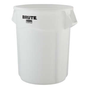Rubbermaid Commercial, VENTED BRUTE®, 55gal, Resin, White, Round, Receptacle