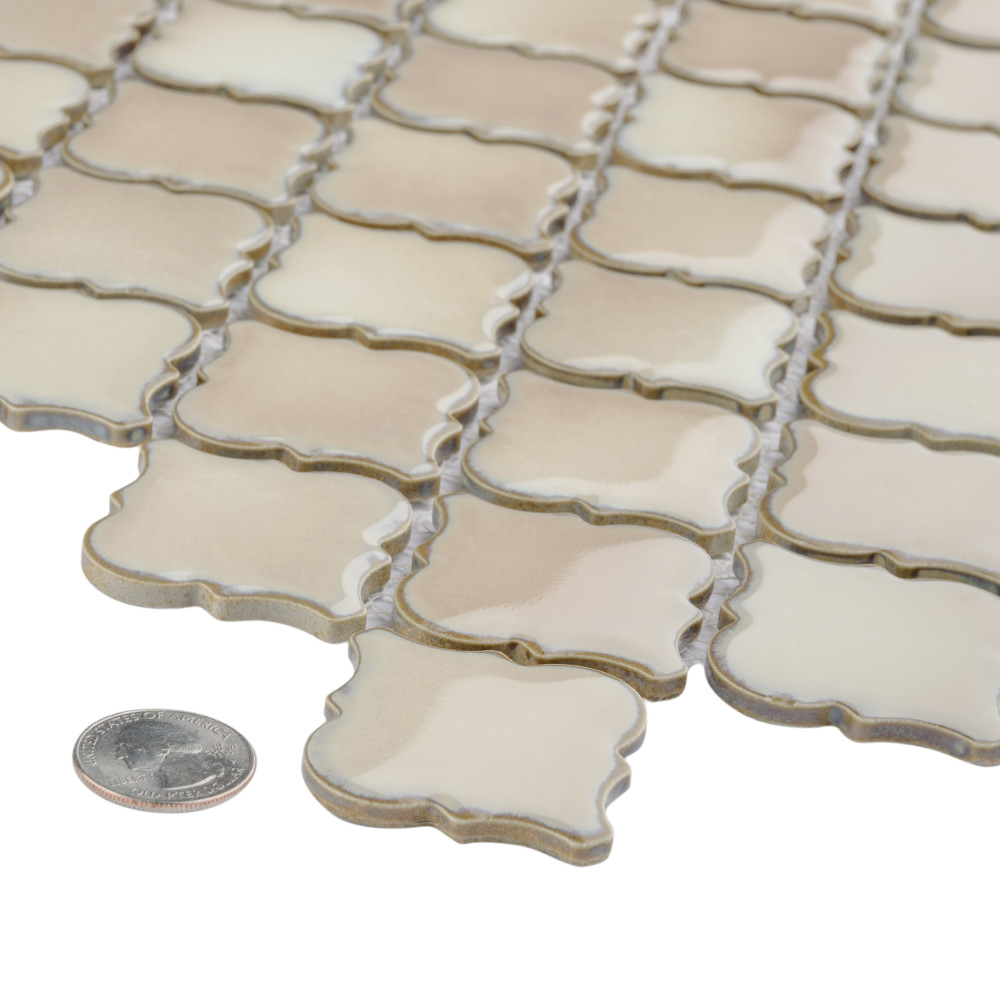 Sample – Hudson Tangier Truffle Porcelain Mosaic Tile