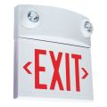 Emergency Lighting-Exit Combinations Thermoplastic LED 120/277VacWhite HousingWith Red Letters 5W