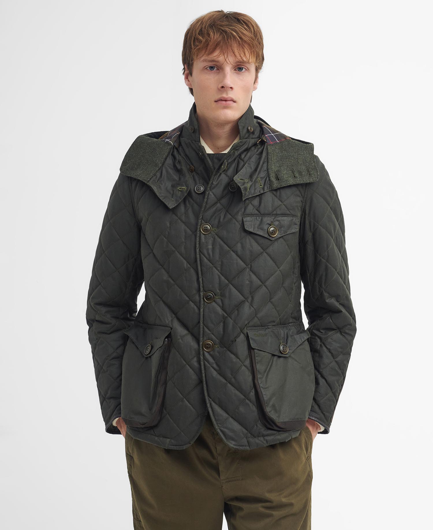 Barbour x TO KI TO Driving Quilted Waxed Jacket image number 0