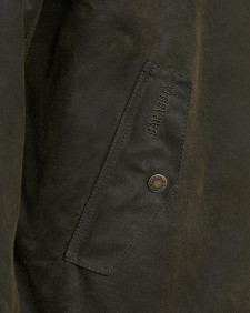 Barbour x Baracuta Porton Waxed Harrington Jacket Olive