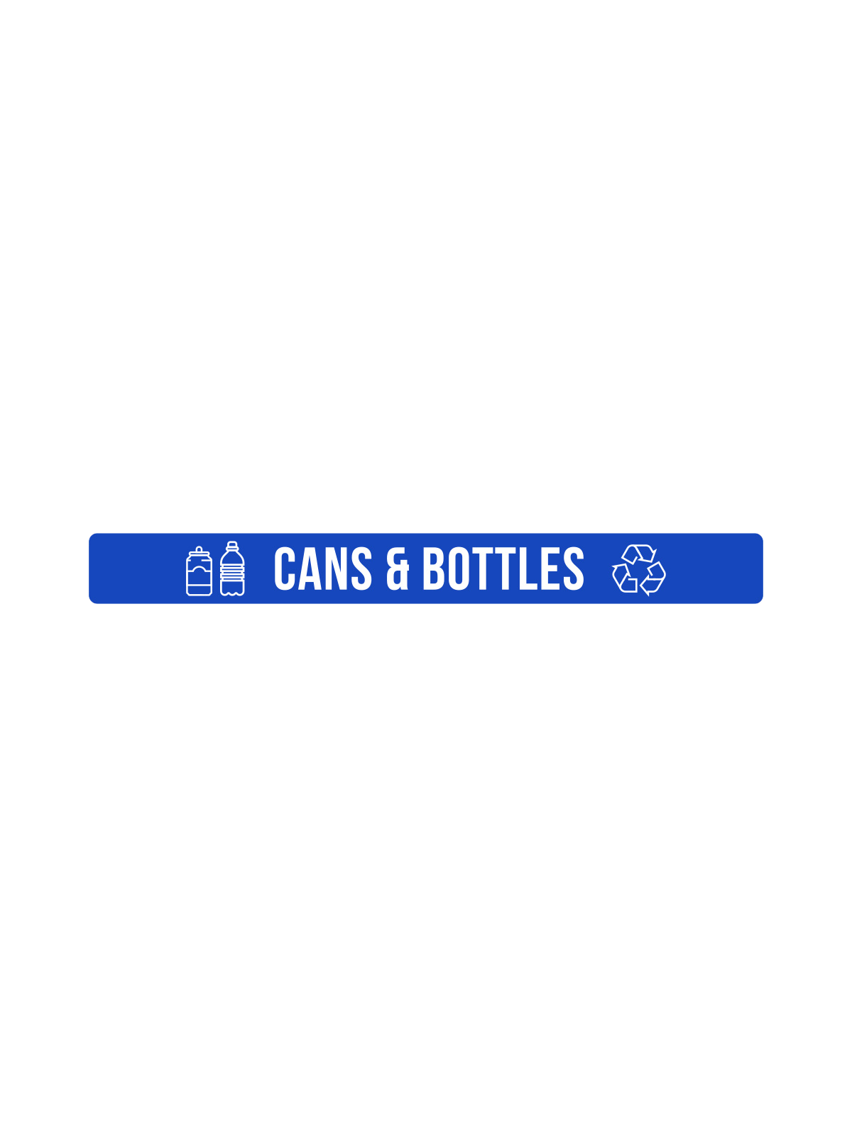 Busch Systems Fusion Series waste and recycling container lid label for cans and bottles