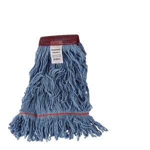 Boardwalk, Cotton Looped-End Wet Mop Head with 5" Headband, Large, Blue