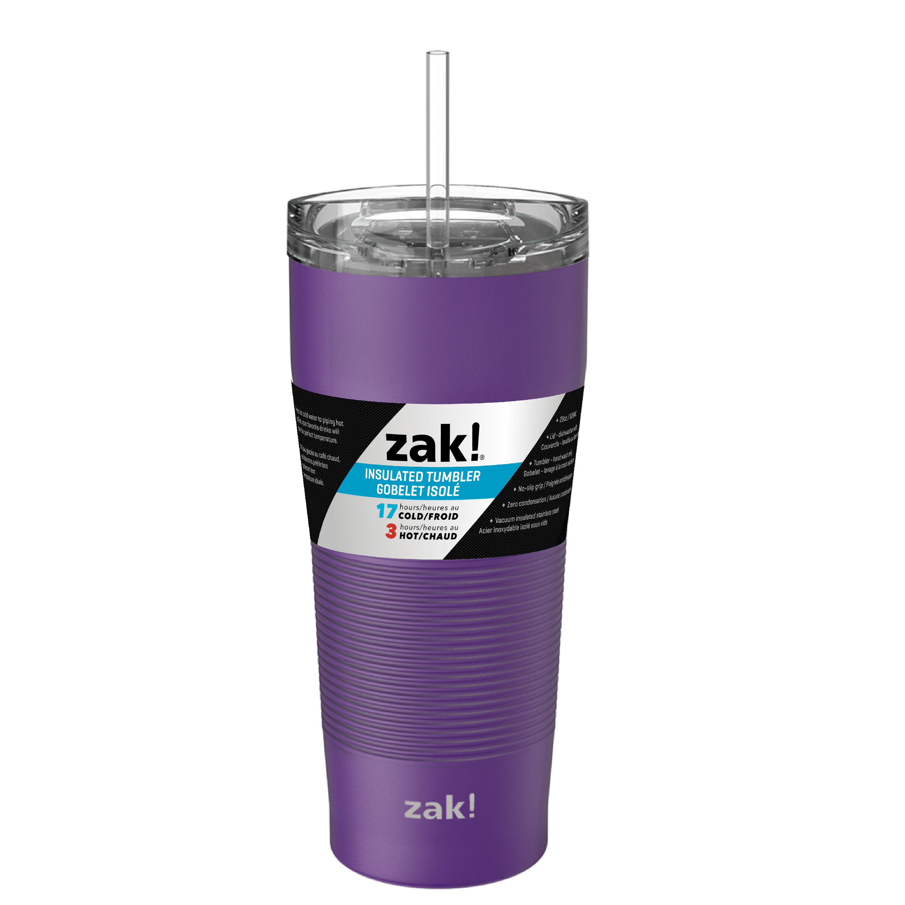 Lynden 28 ounce Stainless Steel Vacuum Insulated Tumbler with Straw, Viola slideshow image 1 Lynden 28 ounce Stainless Steel Vacuum Insulated Tumbler with Straw, Viola slideshow image 1