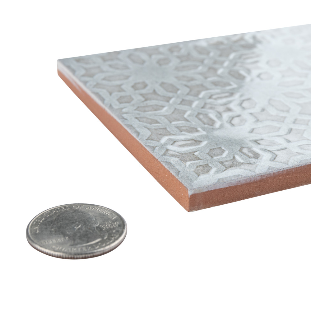 Camden Decor Grey 4 in. x 8 in. Ceramic Wall Tile