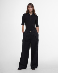 Riley Wide-Leg Trousers Classic Black
