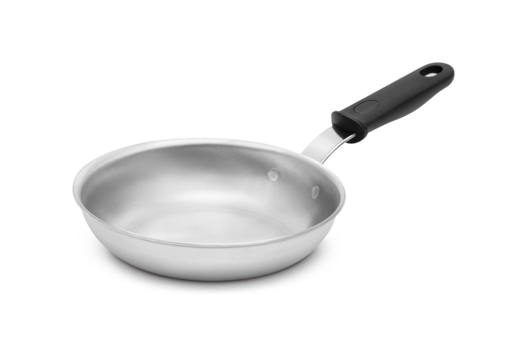8-inch Wear-Ever® rivetless fry pan with natural finish and silicone handle