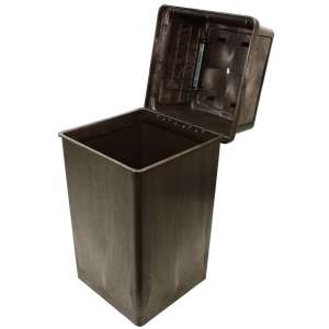 Impact, Vanguard, 45 gal, Resin, Brown, Square, Receptacle