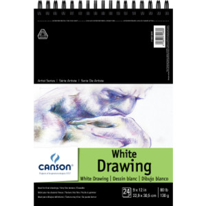 Artist Series Drawing Pad, Bright White, Top Wire Binding, 24 Sheet, 9x12 inch, 1 Count