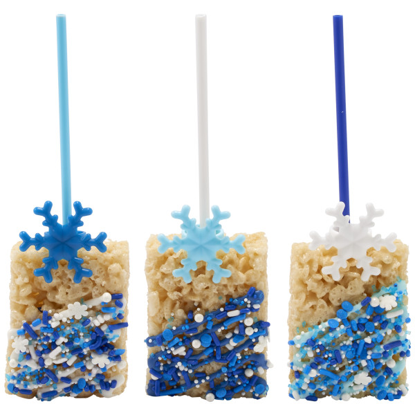 Blue Snowflake Cupcake Rings