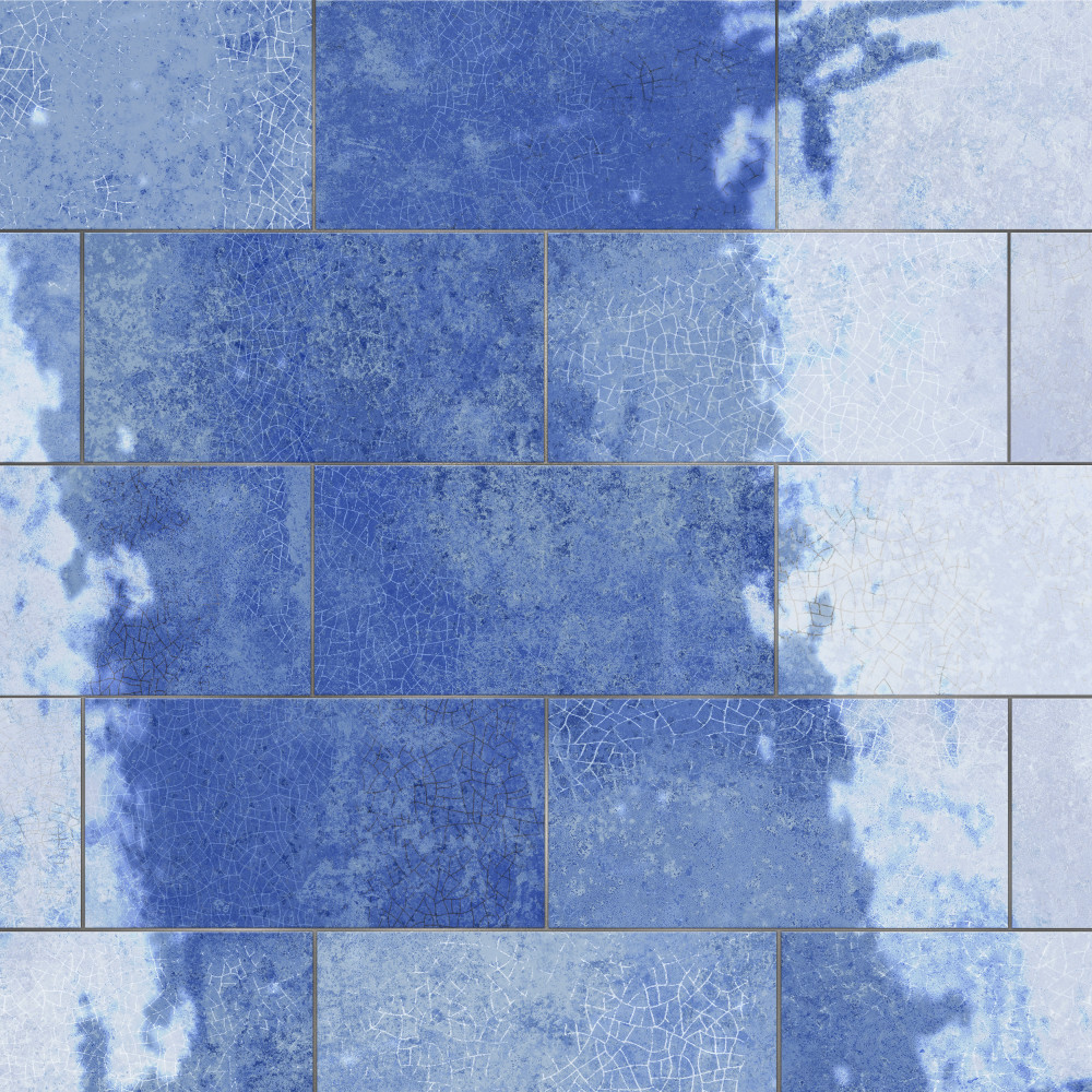 Myst Blue Lava 4 in. x 8 in. Ceramic Wall Tile