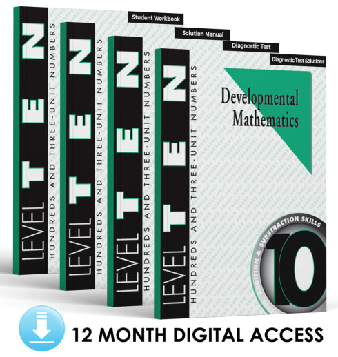 Developmental Math: Level 10 E-Book Set | Hundreds & 3-Unit Numbers: Addition and Subtraction Skills (12 Month Access)