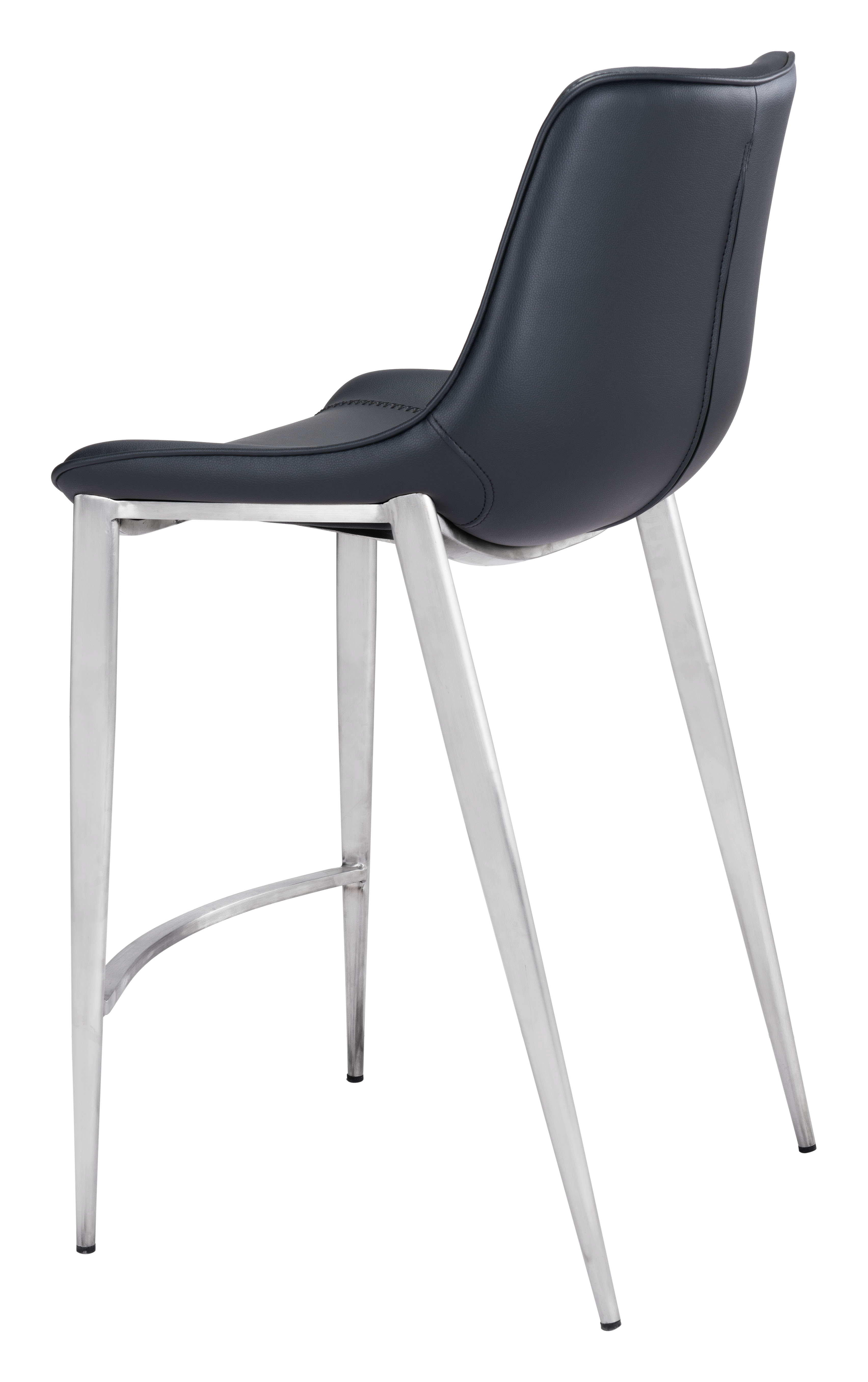 Magnus Counter Stool (Set of 2) Black & Silver product image