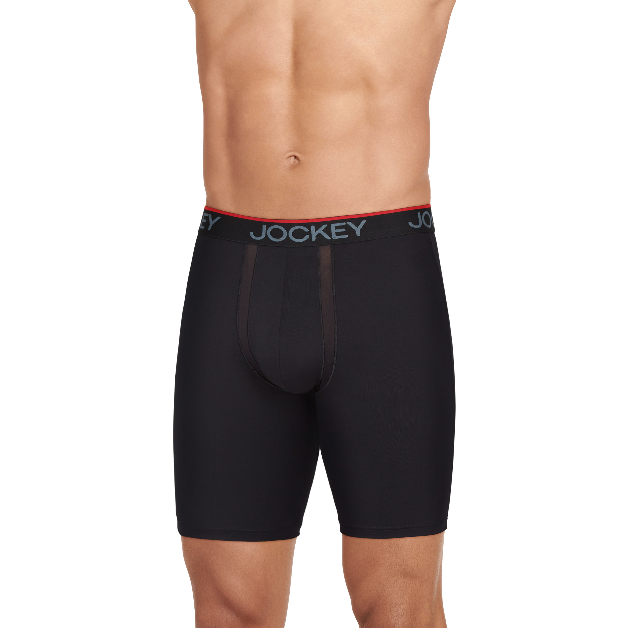 Jockey Men's Chafe Proof Pouch Microfiber 8.5" Long Leg Boxer Brief - 3 Pack - Picture 3 of 35