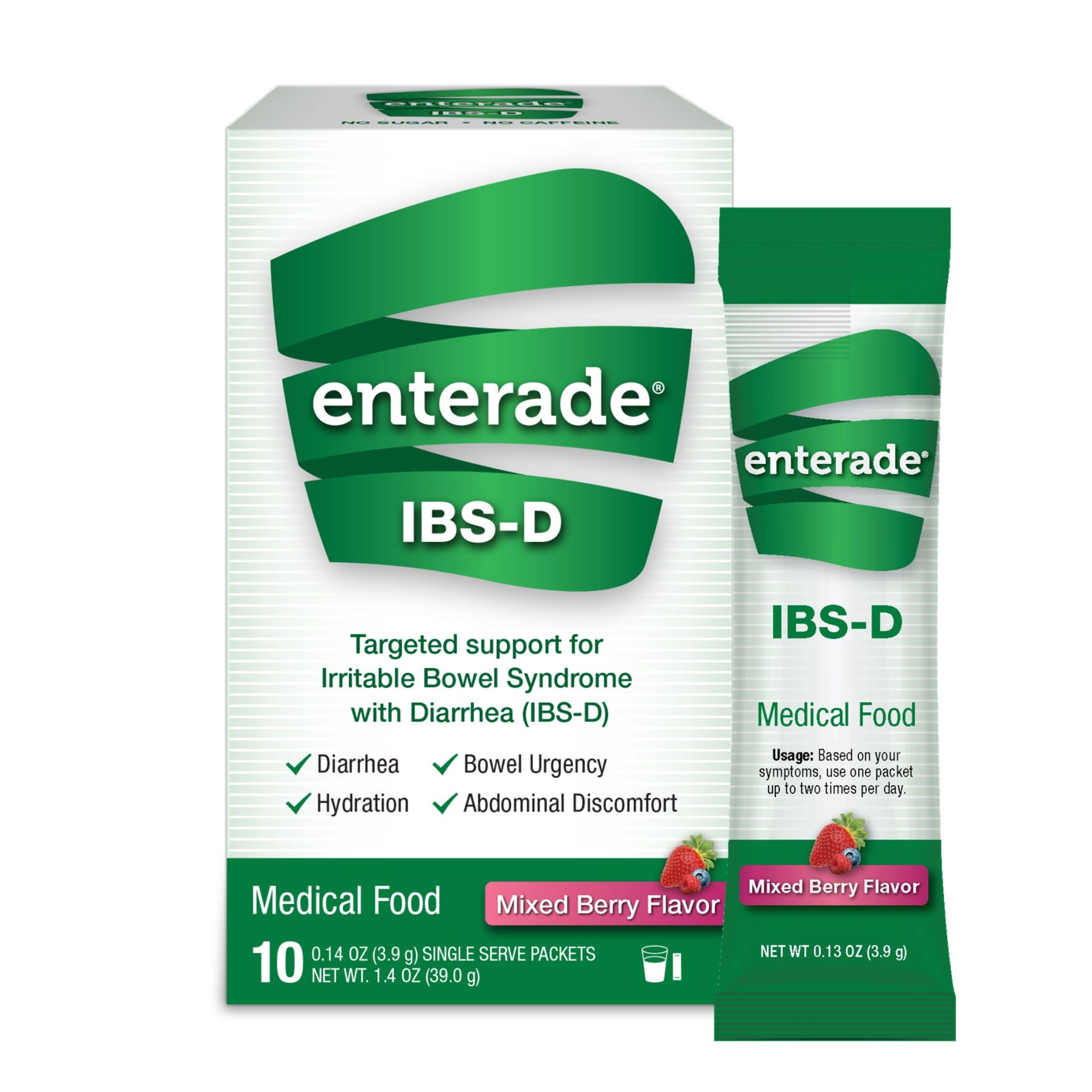 enterade® IBS-D Dietary Support Medical Food, Mixed Berry, Single Serve Packets