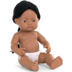 Anatomically Correct 15" Baby Doll, Native American Boy