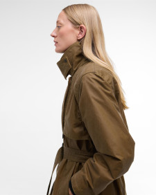 Barbour for Margaret Howell Double-Breasted Waxed Trench Coat Sand