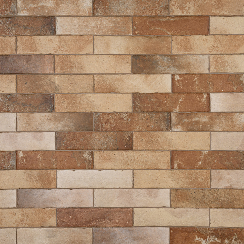 Americana Boston Brick North East 2-1/2 in. x 9-7/8 in. Porcelain Floor and Wall Tile