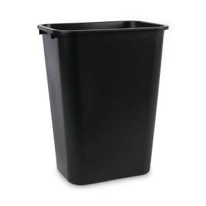 Boardwalk, Soft-Sided, 10.25 gal, Resin, Black, Rectangle, Receptacle