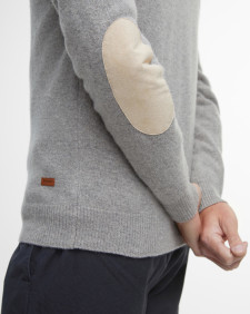 Essential Elbow Patch Jumper Stone
